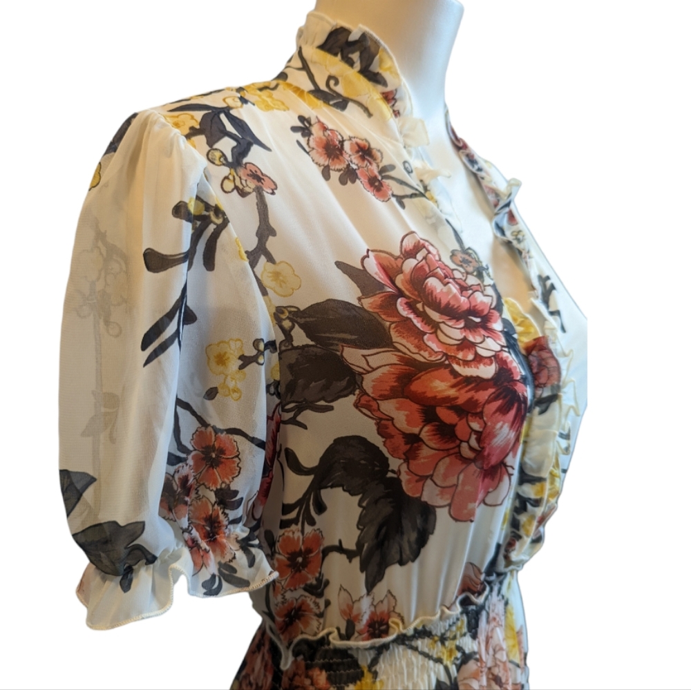 Women's | Floral Print Maxi Dress | Size 14 - Picture 3 of 9